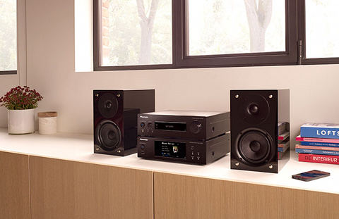 New Pioneer compact component system offers audio quality & extensive network options.