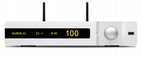 AURALiC introduced the Polaris wireless streaming amplifier.