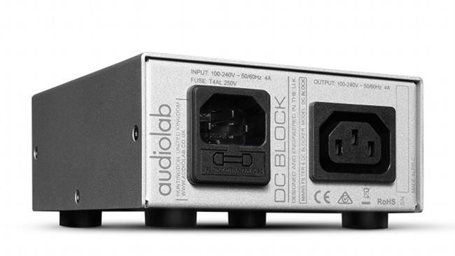 Audiolab's DC Block dual-action device ensures power does not corrupt.